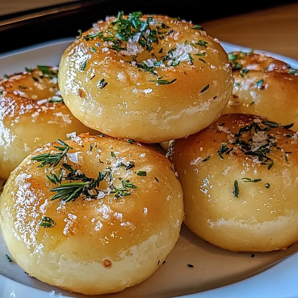 Goldene Kruste Knoblauch-Rosmarin-Focaccia-Muffins