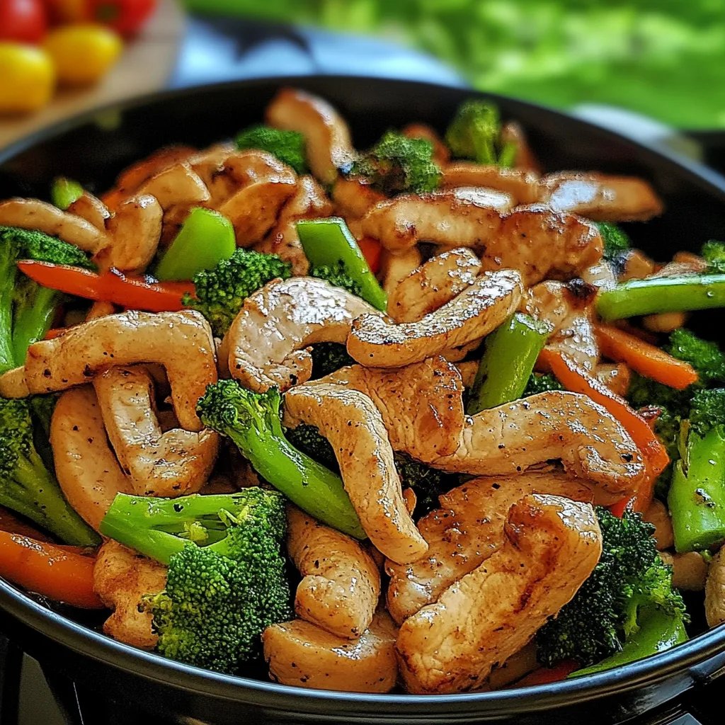 Gemüsepfanne mit Putenstreifen