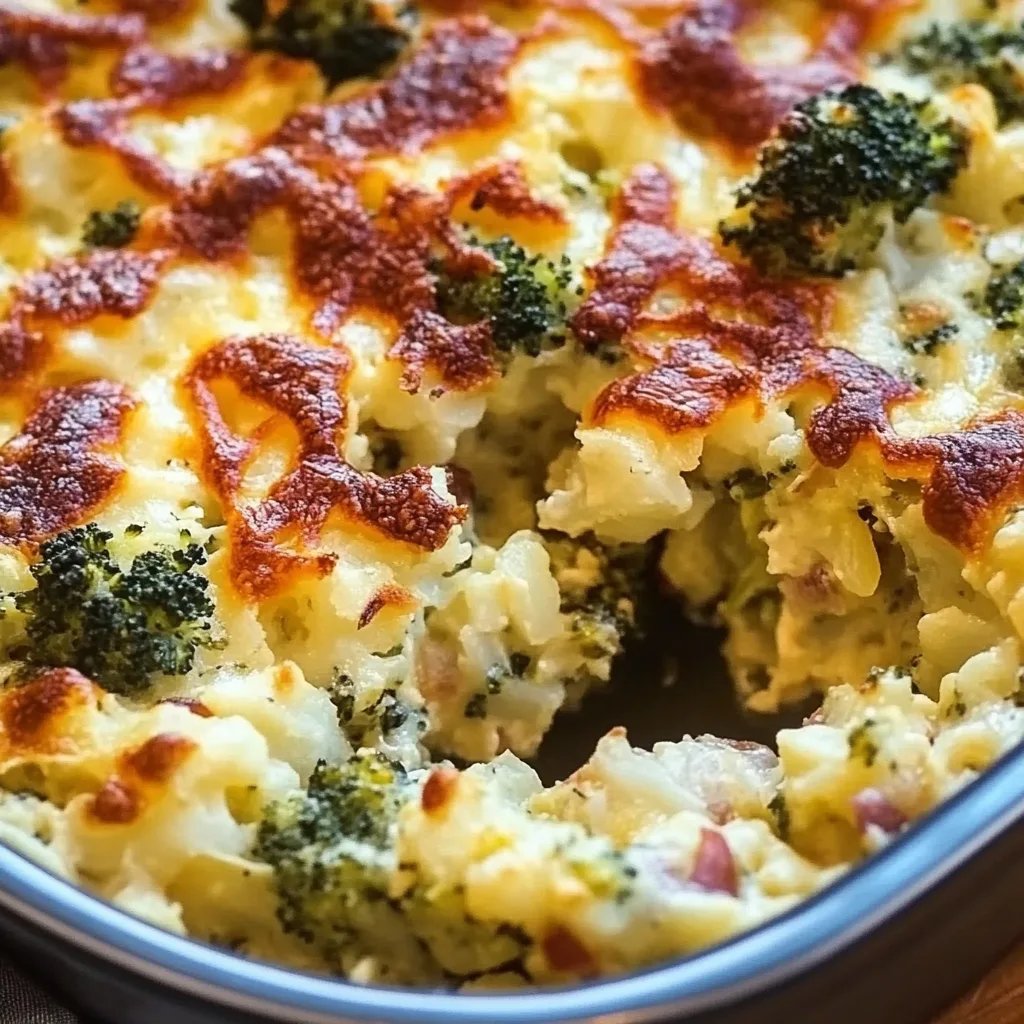 Loaded Cauliflower Broccoli Casserole