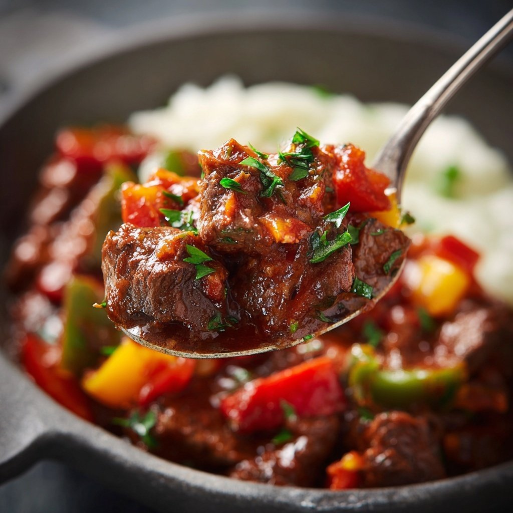 Omas Gulasch Rezept mit Rotwein