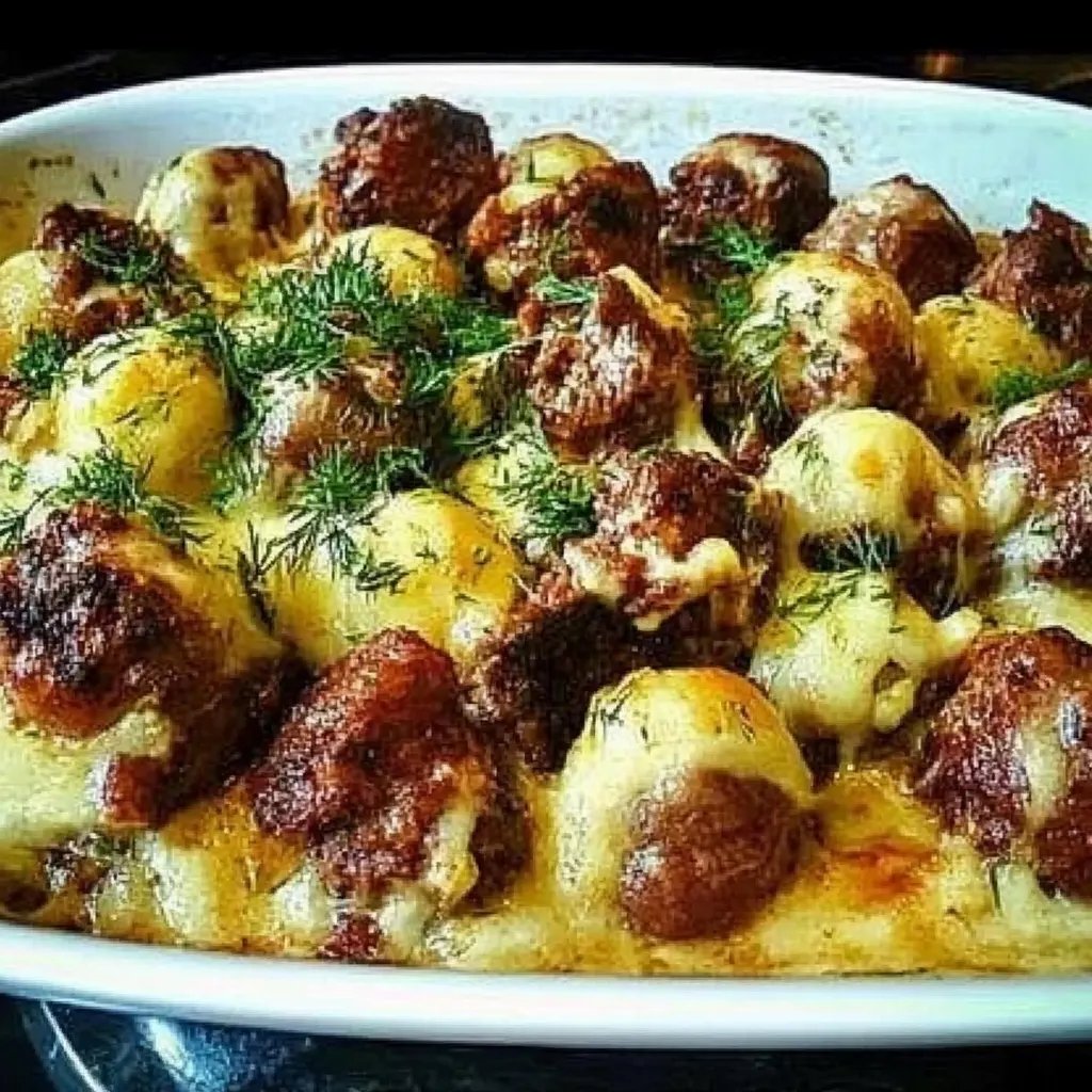 Rosenkohlauflauf mit Hackfleisch und Kartoffeln