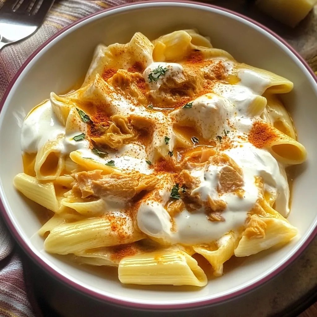 Nudeln mit Paprikabutter & Knoblauch Joghurt