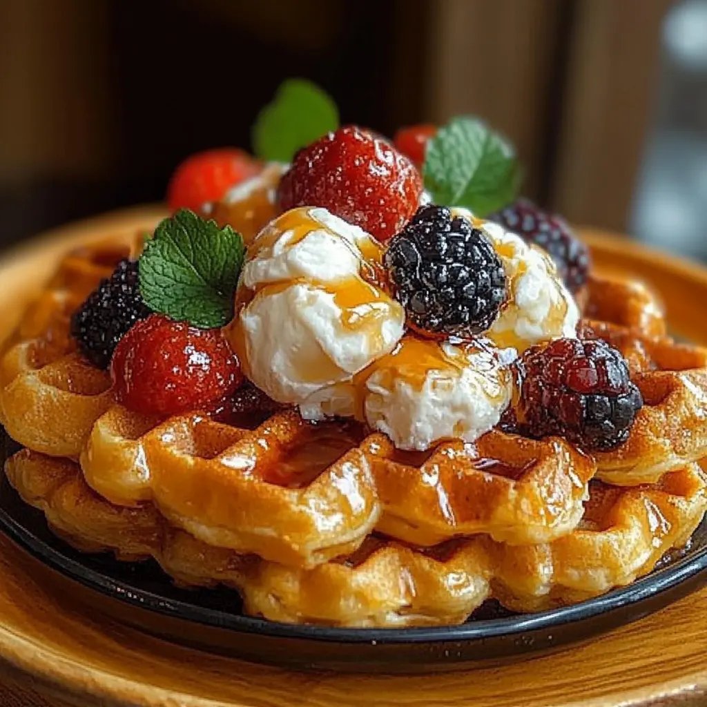 Hüttenkäse-Wolkenwaffeln