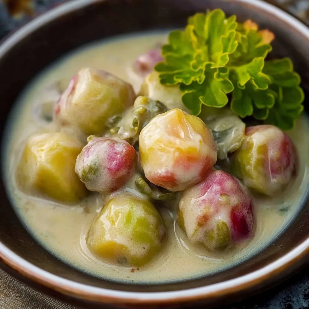 Rahm-Rosenkohl mit Speck und cremiger Soße