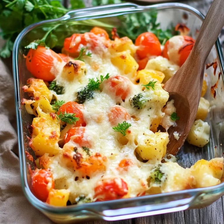 Bunter Gemüseauflauf mit Kartoffeln