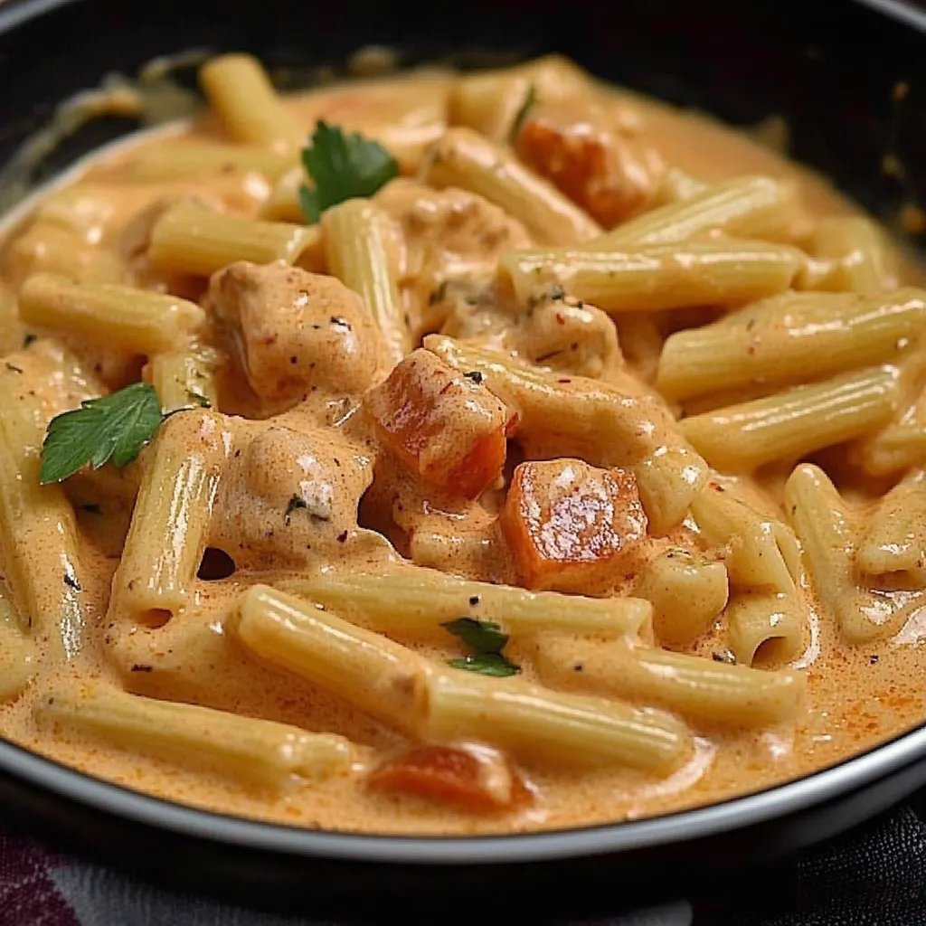 Cremige Tomaten-Hähnchen-Pasta