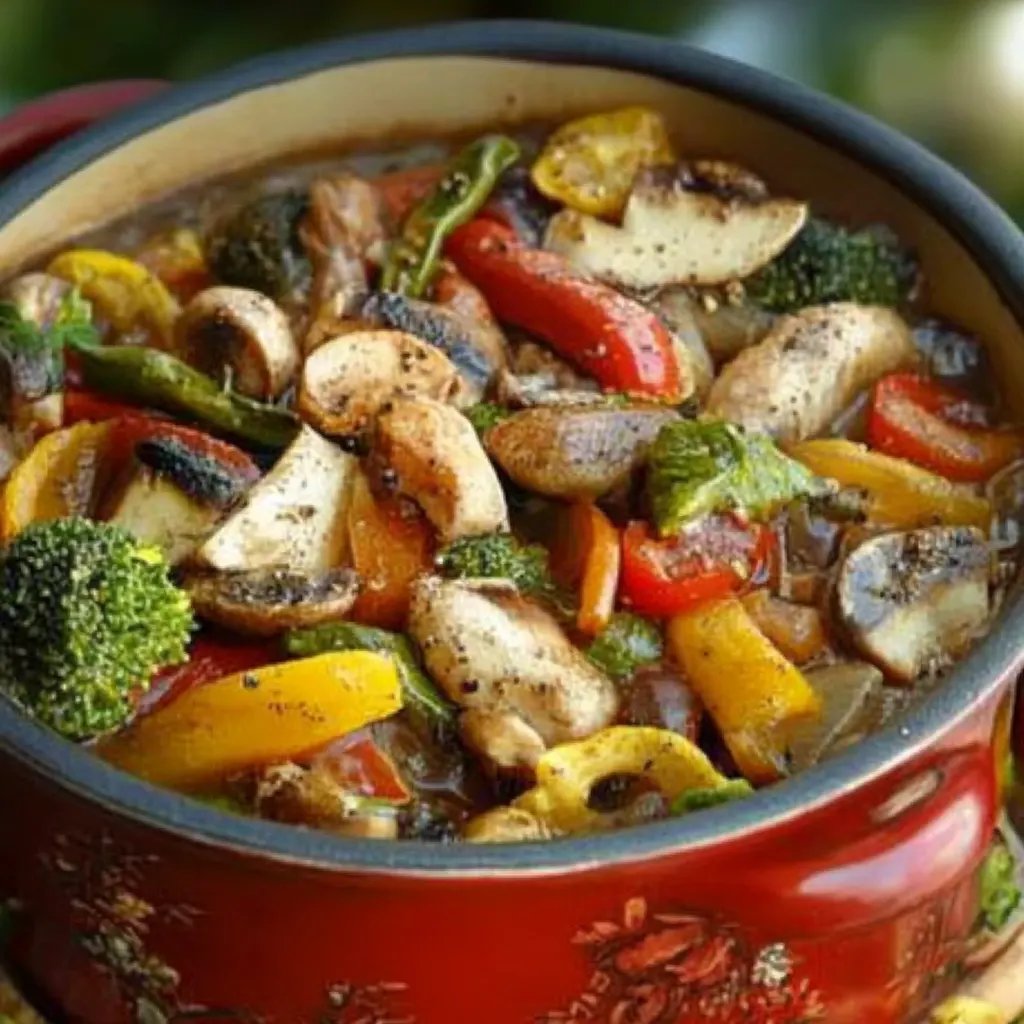 Pikanter Gemüse-Puten-Eintopf