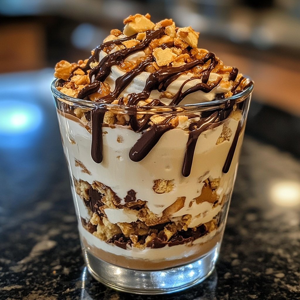 Toffifee-Dessert im Glas