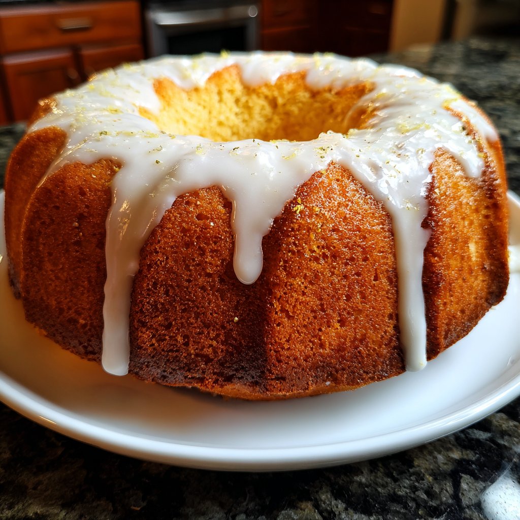 Zitronenkuchen mit Frischkäseglasur