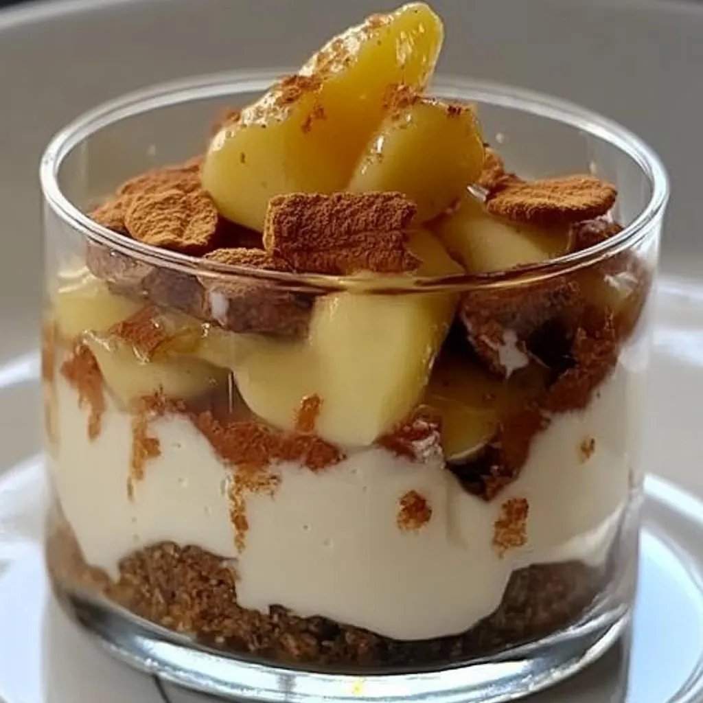 Spekulatius-Apfel-Cheesecake Dessert im Glas