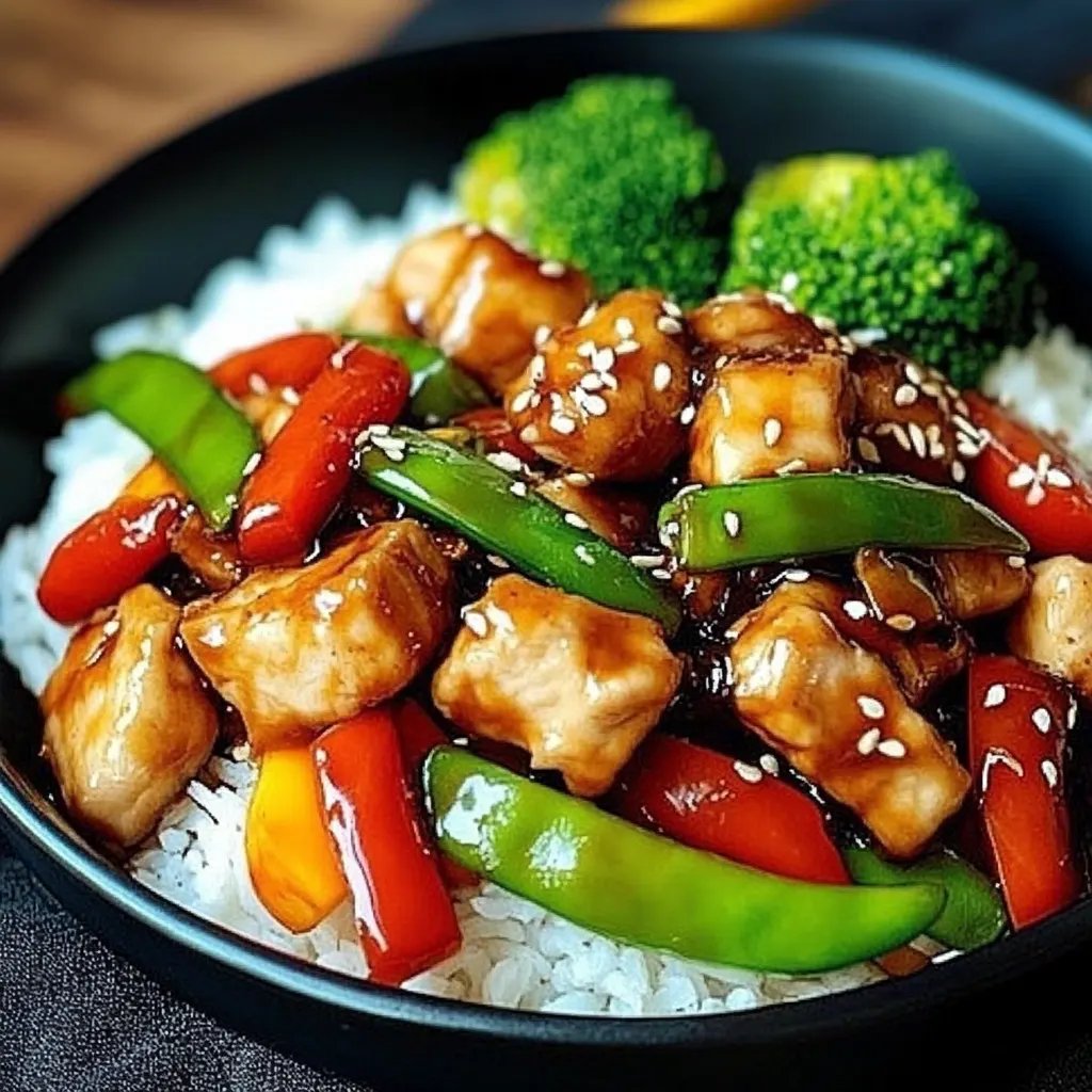 Teriyaki-Hähnchen mit Gemüse